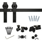 Wyctin - hofuton 6ft / 183 cm kit de rail de porte coulissante systme de porte suspendue pour garage ...