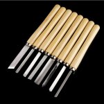 Hofuton 8pcs outils de tournage coffret, ciseaux  bois de qualit professionnelle pour le travail du ...
