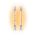 Xanlite - lot de 2 ampoules halog�nes culot r7s, 78mm, 2216 lumens, 2900 kelvins, blanc chaud dimmable ...