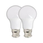 Lot de 2 ampoules led a60, culot b22, 10w cons. (60w eq. ), lumi�re blanc chaud - pack2eb806g - xanlite ...