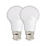 Lot de 2 ampoules led a60, culot b22, 9w cons. (60w eq. ), lumi�re blanc neutre - pack2eb806gcw - xanlite ...