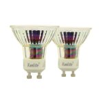 Lot de 2 ampoules led spots au culot gu10, 5w cons. (50w eq. ), lumi�re blanche neutre