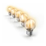 Xanlite - lot de 5 ampoules led 'vintage', culot e27, blanc chaud, sp�cial ext�rieur (ip45) - pack5rfdv400pa ...