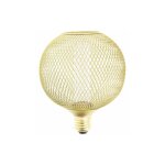 Xanlite - ampoule dco cage boule dor, culot e27, hologramme, blanc chaud - rfdhe150bcal