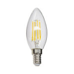 Ampoule � filament led flamme, culot e14, 4w cons. (40w eq. ), lumi�re blanc chaud - rfv470f - xanlite ...