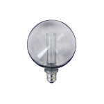 Xanlite - ampoule led dco hologramme globe (g125) au verre fum, culot e27, 4w cons. , 100 lumens, lumire ...