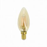 Xanlite - ampoule led flamme / vintage au verre ambr�, culot e14, 4w cons. (30w eq. ), 350 lumens, lumi�re ...