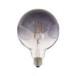 Xanlite - ampoule led globe (g125) irrgulire au verre fum, culot e27, 6w cons. (48w eq. ), 600 lumens, ...