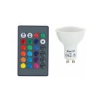 Xanlite - ampoule led spot, culot gu10, 4, 2w cons. (27w eq. ), lumi�re blanc chaud ou lumi�re rvb avec ...