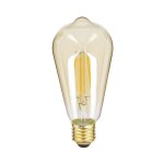 Ampoule led (st64) edison / vintage au verre fum�, culot e27, 4w cons. (23w eq. ), 230 lumens, lumi�re ...