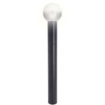Xanlite - lampadaire filaire noire boule fum�e 80 cm ip44, culot e27, 40w max - lame40wnbou