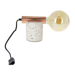 Xanlite - lampe � poser �clipse en terrazzo & m�tal cuivr�, culot e27 - xdlapecliptrzo