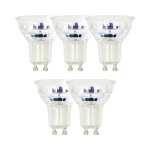 Xanlite - lot x5 ampoules led spot, culot gu10, conso 4, 8 w, eq. 50 w, blanc neutre - pack5rcxg50scw ...