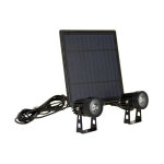 Spot led extrieur solaire, piquet, double tte, 450 lumens, ip44 - pack2pso350 - xanlite