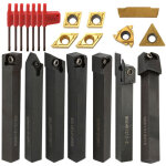 Xepho outil cnc 7 pi�ces 12 mm, ensemble de supports d'outils de tournage pour tour � m�tal avec inserts ...