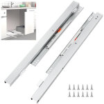 Xiiw - 50cm lot de 1 coulisses pour tiroirs � sortie totale avec amortisseur charge 40 kg