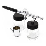 Kit pistolet arographe professionnel modle 128 ? action double da ? avec buse 0, 35 mm ? godets 5 / ...