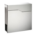 Wiltec - bo�te aux lettres murale ou sur pied design & porte - journaux v19, verrouillable, acier inoxydable, ...