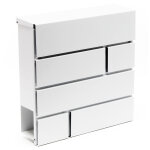 Wiltec - bo�te aux lettres murale ou sur pied design & porte - journaux v15, verrouillable, blanche, ...