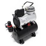 Wiltec - compresseur  membrane arographe airbrush af186 ? 4 bar ? diaphragme ? sans huile ? rservoir ...