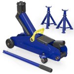 Wiltec - cric et 2 chandelles force de levage max. 2t supports rabattables hauteur travail ajustable Wiltec - cric et 2 chandelles force de levage max. 2t supports rabattables hauteur travail ajustable