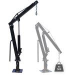 Wiltec - grue de levage pour pick up ou remorque ? charge max. 500 kg ? avec tte pivotante  360 et ...