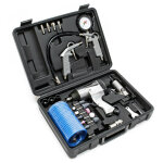 Wiltec - jeu d'outils pneumatiques 27 pices ? avec cl  chocs, meuleuse, pistolet de soufflage et nombreux ...