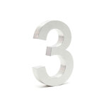 Plaque numéro maison chiffre '3' 3d, 130 x 30 x 200 mm, acier inoxydable, résistant aux intempéries, ... Plaque numéro maison chiffre '3' 3d, 130 x 30 x 200 mm, acier inoxydable, résistant aux intempéries, ...