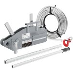 Treuil à câble - charge max. 1600 kg - longueur 20 m / ø 11 mm - avec goupille de sécurité et crochet ... Treuil à câble - charge max. 1600 kg - longueur 20 m / ø 11 mm - avec goupille de sécurité et crochet ...