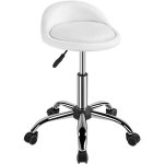 Tabouret de travail  roulettes rglable pivotant chaise pour salon message sige avec dossier 46, 5 ...