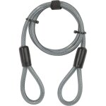 Yale - c�ble antivol 1, 2m - spirale, 2 boucles acier tress� - id�al en compl�ment d'antivol u / cadenas ...