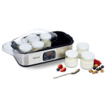 Yaourti�re �lectrique triomph etf2151 avec 8 pots de 180ml, automatique yaourti�re avec �cran num�rique, ...