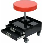 Yato profi xxl - tabouret de atelier avec 3 tiroirs et �tag�res, r�glable en hauteur, pivotant � 360�, ...