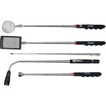 Yato yt - 06622 miroir t�lescopique et outil de ramassage 5 pi�ces avec lampe torche