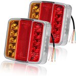 Ymyny 2 pi�ces feux arri�re de remorque 26 led 12 v feux arri�re clignotants feux stop r�flecteurs feux ...