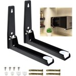 Ymyny 2 pi�ces support micro onde, supports micro ondes en acier inoxydable, support mural �tag�re micro ...