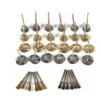 Ymyny 36 pices ensemble de brosses mtalliques pour perceuse en laiton acier poils stylo  bille forme ...