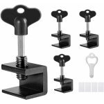 Ymyny - 4 pcs serrure fenetre coulissante, verrou baie coulissante, bloque fenetre coulissante d'aluminium, ...