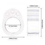 Ymyny - lot de 6 but�es de porte butoir de porte transparent, protection de poign�e de porte hautement ...