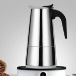 Ymyny cafeti�re italienne 12 tasses en acier inoxydable compatible tous types de feux 12 tasses