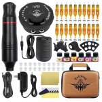 Ymyny - jamais utilis�]kit de machine � tatouer rotative professionnelle, stylo de tatouage, mitrailleuses, ...
