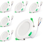 Ymyny spot led encastrable, 230v 7w spot plafond, lot de 6 ip44 spot etanche salle de bain, 3000k 4000k ...
