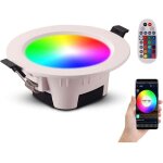 Ymyny - spot led encastrable rgb couleur luminosit� r�glable 700 lumens avec t�l�commande pour salon ...