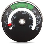 Ymyny - jamais utilis�] thermom�tre de po�le magn�tique thermom�tre � feu pour le compteur de temp�rature ...