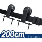 Yongqing - 200cm ferrure de porte coulissante syst�me de porte coulissante verre coulissant / porte en ...