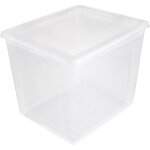Botes de rangement, plastique, naturel transparent, 39 x 33 x 32 cm