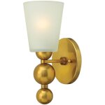 Zelda - applique murale � 1 lumi�re, abat - jour en verre vintage en laiton, e27 - elstead