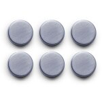 Magnet edelstahl �2, 7cm silber 6 st�ck