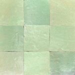 Zellige marocain traditionnel, v�ritable, artisanal 10x10cm �p. 1, 2cm - couleur : amande - 43 - gioia ...