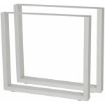 Zelsius - chemins de table en mtal (2 pices) 64 x 40 cm gris clair pieds de table de style industriel ...